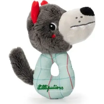 plyšák Lilliputiens Vlk Ludvík - malé chrastítko