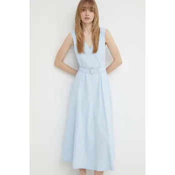 Dámské šaty Lněné šaty Theory O0203612 modrá 50X, vel. S