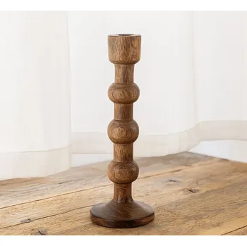 Svícen BOLTZE Svícen z mangového dřeva Bubble větší