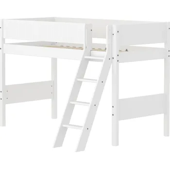 Dětská postel Flexa Semi-highsleeper 200x90 F.Wht.Sl.Ladder Grooves