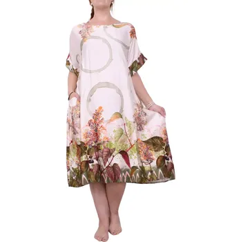 Dámské šaty Dlouhé elegantní šaty 50203 olivová velikost L