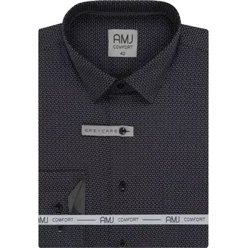 Pánská košile Společenská košile pro muže AMJ VDBR 1407 černá velikost 41