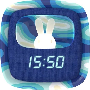 Budík MOB Billy Clock and Light - Blue Waves