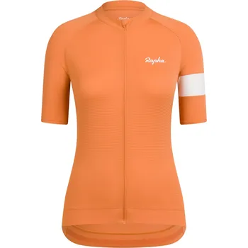 cyklistický dres Rapha Women's Core Lightweight Jersey - Dusted Orange/White L