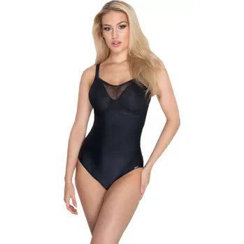 Dámské plavky Dámské jednodílné plavky se síťkou 842068 černé velikost 85E