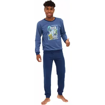 Pánské pyžamo Pyžamo pro kluky Cornette Fun&Young Open jeans velikost L