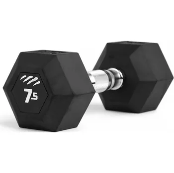 Tiguar Jednoruční činka gumová HEX 7,5 kg Tiguar (cena za 1 ks)