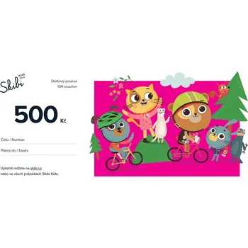 Dárková taška Dárkový poukaz Skibi - růžový 500 Kč