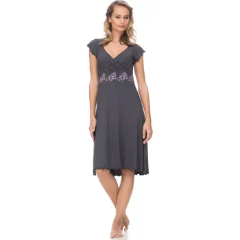 Dámská noční košile Luxusní košilka Follia Intimo Vivien grafit velikost L