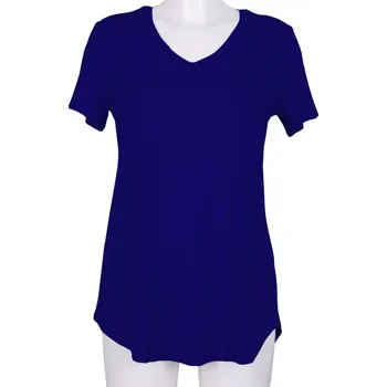 Dámská tunika Jednoduchá tunika s véčkovým výstřihem Babell Thea navy velikost L