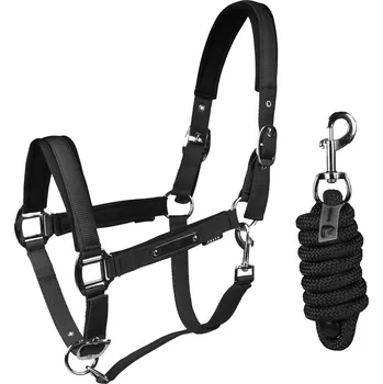 Ohlávka s vodítkem Classic Delight Horka Barva: černá, Velikost: FULL