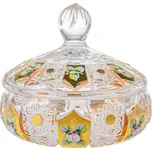 Bohemia Crystal broušená dóza zlacená 165 mm