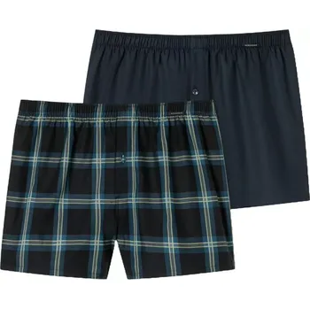 Trenýrky Plátýnkové trenýrky Schiesser 2 pack 180202 noční modř velikost L-50/52