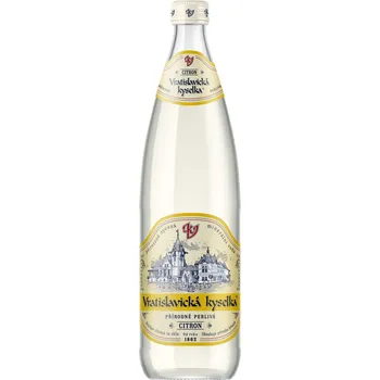 Vratislavická kyselka Perlivá sklo 750 ml, citron