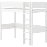 Flexa High sleeper F.Wht. MDF 200x90cm Leg F.Wht. 'Grooves' F.Wht.