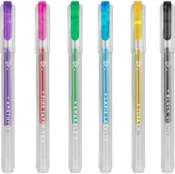 Legami Shine Like A Diamond - Set Of 6 Glitter Mini Gel Pen
