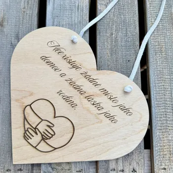 Nástěnná dekorace - srdce s citátem 3