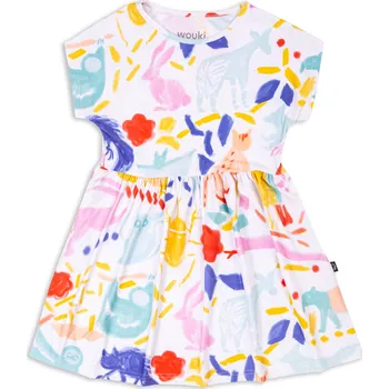 Dívčí šaty Wouki Dětské šaty TAKO - jungle pink 134