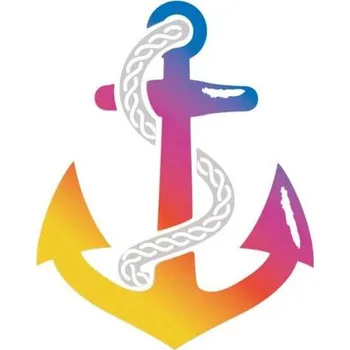 Reflective Berlin Reflective Decals - Anchor - rainbow uni