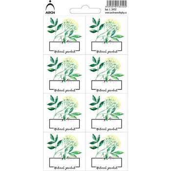 Samolepící etiketa Samolepky etikety - Květ bezinky /Kozičky/