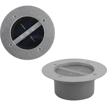 Stojací lampa Solární LED lampa Berny 12 cm stříbrná