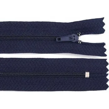 Zip Zip spirálový šíře 3 mm, délka 45 cm - modrý tmavý