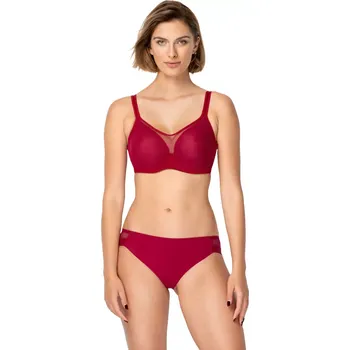 Podprsenka Moderní podprsenka s tylem Timo 042742 bordo velikost 75K