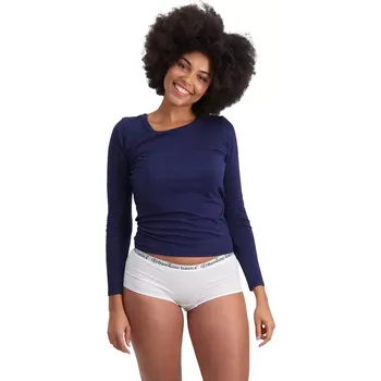 Kalhotky Dámské nohavičkové kalhotky z bambusu Bamboo basics Iris bílé velikost S-34/36