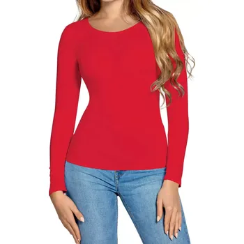 Dámské tričko Dámské tričko s dlouhým rukávem Marinello 51961 červené velikost L