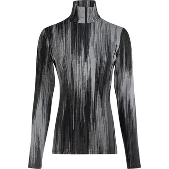 ICEBREAKER Wmns 260 Vertex LS Half Zip Peak AOP, Black/Obsidian/Alloy/J (vzorek) velikost: S