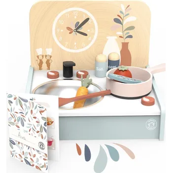 Dřevěná hračka Speedy Monkey Table-Set Kitchen w/8 accessories