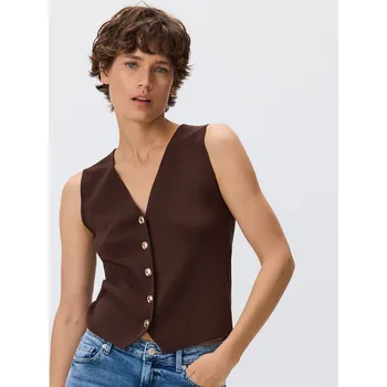 Reserved - Sako s ozdobnými knoflíky - hnědá - YT255-88X - YT255-88X-L