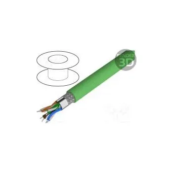 elektrický kabel Vodič ETHERLINE® Cat.5 5 lanko Cu 2x2x22AWG PVC zelená 6,8mm