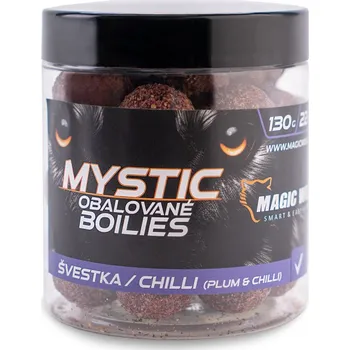 Boilies Magic Wolf - Švestka / chilli MYSTIC Boilies OBALOVANÉ 130g 26mm