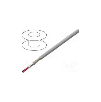 Audio kabel Vodič EcoCable Mini 2x24AWG MPPE tmavě šedá 300V 30,5m