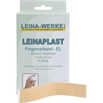 Domácí teploměr LEINA náplast na prsty elastická v barvě kůže 120 mm x 20 mm (50 párů)