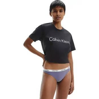 Kalhotky Dámská tanga Calvin Klein QD3587E jeans velikost L-42/44