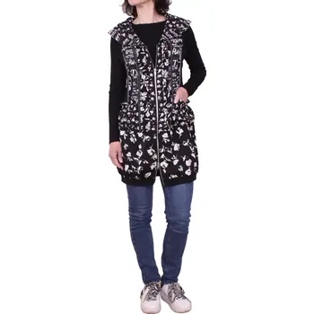 Dámská mikina Dámská stylová vesta SHA 9145 černá velikost 3XL