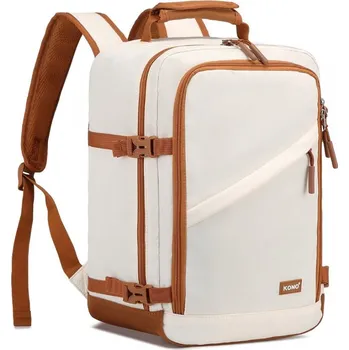 Městský batoh KONO Batoh na notebook&nbsp;15.6" Béžový 40cm 20L Voděodolný