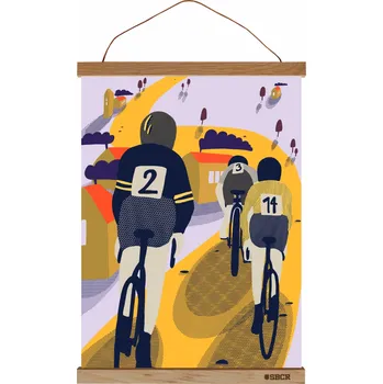 Obraz Art print -Velký závod - 50 x 70 dubová lišta uni