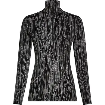 ICEBREAKER Wmns 260 Vertex LS Half Zip Delta AOP, Black/Snow/J (vzorek) velikost: S