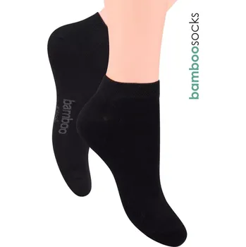 Dámské ponožky Kotníčkové ponožky Steven s bambusem 094 černé velikost 41-43