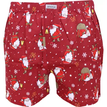 Trenýrky Vánoční trenky Andrie pro muže PS 5848 bordo velikost XL-54/56