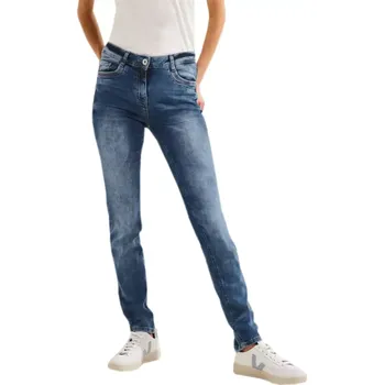 Dámské džíny Slim fit džíny s vysokým pasem Toronto Cecil 376494 mid blue velikost 25/30