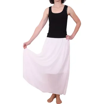 Dámská sukně Šifonová dlouhá sukně 6667 bílá velikost M/L