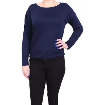 Tričko pro ženy s dlouhým rukávem Pleas 180779 navy velikost 3XL