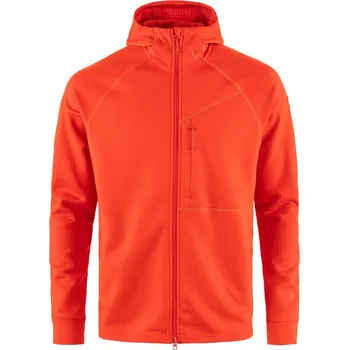 Skialpinistické vybavení Fjallraven Abisko Grid Fleece Hoodie M - Flame Orange M