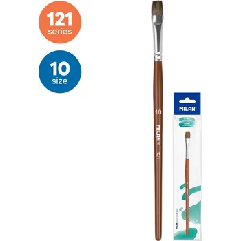 Umělecký štětec Štětec plochý MILAN č. 10 (séria 121)