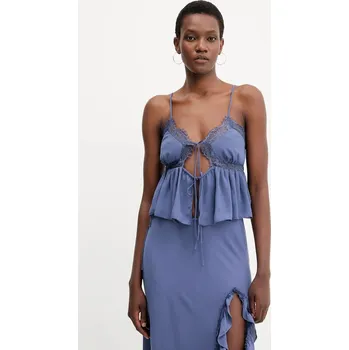 Dámská halenka Halenka Bardot dámská, modrá barva, hladká, 60016TB 95X, vel. S