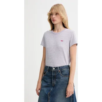 Dámské tričko Bavlněné tričko Levi's dámské, fialová barva, 39185 39185.0326 04X, vel. XS